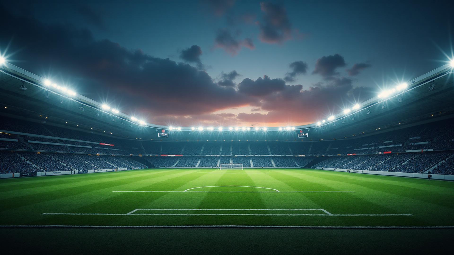 Soccer stadium at sunset - Ultimate football database, soccer directory, FIFA World Cup history, Champions League statistics, Premier League data, football records, soccer analytics platform